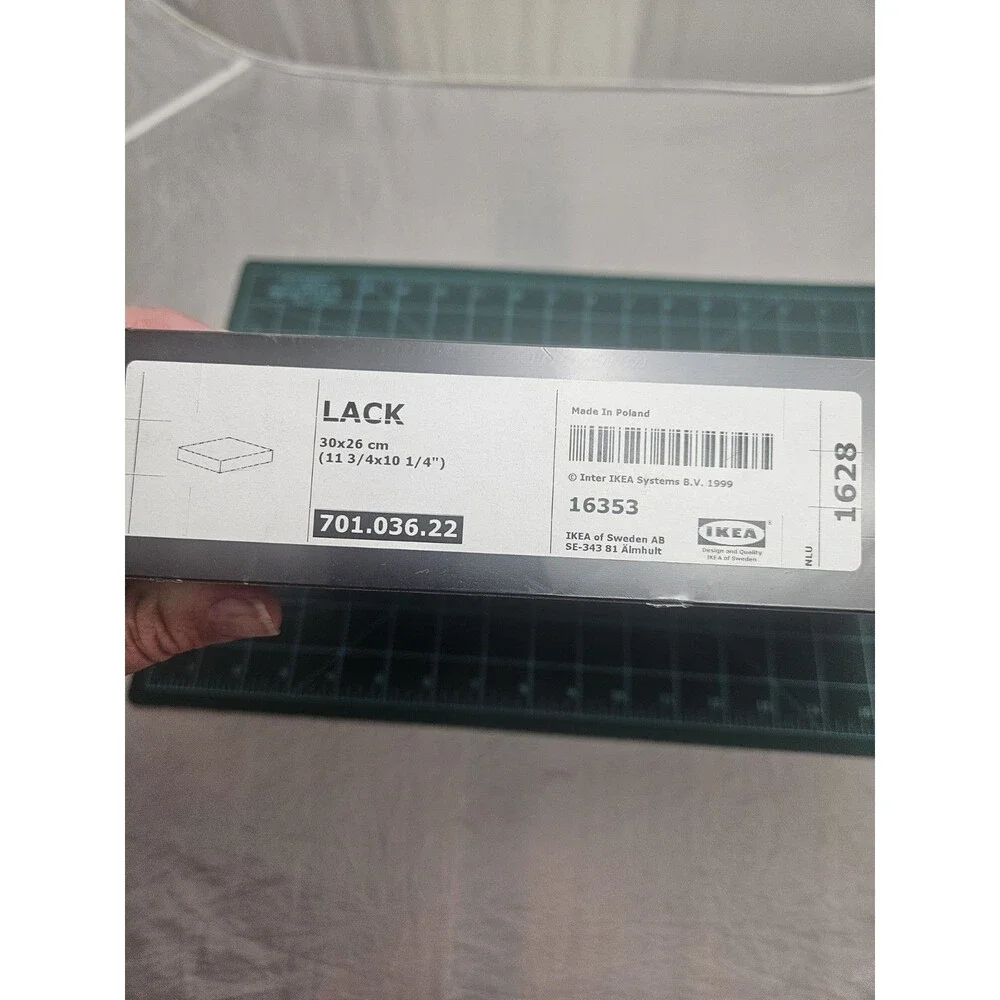 Ikea Lack Floating Wall Shelf Black 30x26 cm 11 3/4 x 10 1/4 NIB